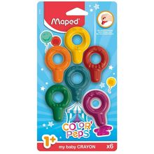 Giz de Cera ColorPeps Baby Com 6 Cores - Maped