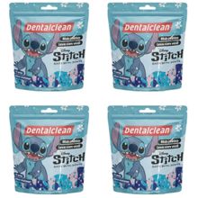 4X FIO DENTAL FLOSSER INFANTIL STITCH MORANGO - DENTALCLEAN