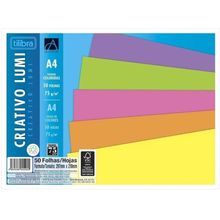 Bloco Criativo A4 Lumi Academie com 5 Cores 50 Folhas 75g - Tilibra