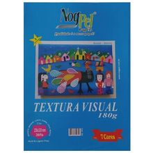 Bloco Criativo Textura Visual A4+ com 7 Cores 3 Estampas 36 Folhas 180g - Nogpel