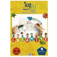 Bloco Papel Creative Mix A4 com 8 Cores 24 Folhas 80g - Nogpel
