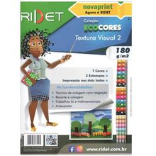 Bloco Textura Visual 2 EcoCores com 36 Folhas 7 Cores 180g - Novaprint/ Ridet