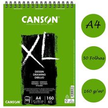 Bloco XL Dessin Drawing A4 Branco com 50 Folhas 160g - Canson