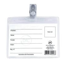 Cracha Horizontal com Presilha Jacare Cristal 7x10cm Ref. 450 - DAC