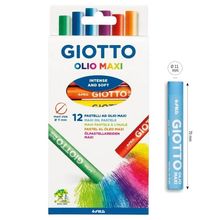 Giz Pastel Oleoso Maxi Com 12 Cores - Giotto