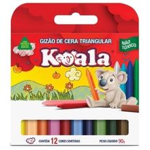 Gizao de Cera Triangular com 12 Cores Koala (Ref. 0019) Delta