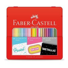 Kit Ecolapis Cores  Pastel + Neon + Metallic Com 24 Cores (Ref.104401077A) Faber-Castell