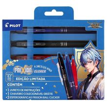 Kit Edição Limitada Samurai Kizuna Frixion Clicker Com 3 Cores -Pilot