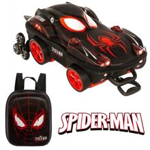 Kit Mochila 3D Com 6 Rodinhas + Lancheira Homem Aranha Preto - Diplomata