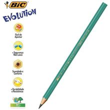 Lapis Preto Bic Evolution N2 HB Hexagonal Verde (Unidade) - Bic