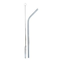 Canudo De Inox Curvo Com Escova Kit 3 Unidades