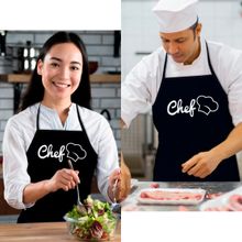 Avental Clássico Multiuso Para Cozinha Impermeável Chef Cor Preto Vida Pratika