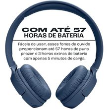 JBL, Fone de Ouvido Sem Fio, Tune 520BT, Bluetooth - Azul