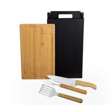 Conjunto Para Churrasco-Hambúrguer Com Espátula - 4 Peças