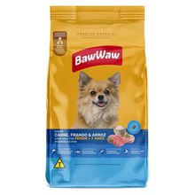 Ração Baw Waw Sênior Cão Adulto Raças Pequenas e Mini Sabor Carne, Frango e Arroz 5kg