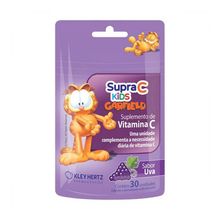 Suplemento de Vitamina C Infantil Supra C Kids Sabor Uva 30 Unidades