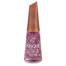 Esmalte Risqué Livre Para Brilhar Cravejada No Glitter 8ml
