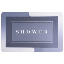 Tapete Antiderrapante absorvente Retangular Lama de Diatomaceas 58x38cm Shower Cinza Escuro