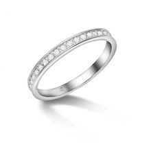 Anel Elo Simples Cravejado de Prata 925