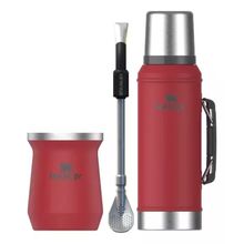 Kit Stanley Chimarrão Bomba Inox, Copo Garrafa Térmica