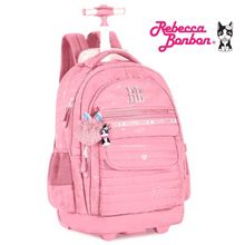 Mochila de Carrinho Rebecca Bonbon com Estampa Holografica Rosa Claro RB 24586 - Clio