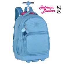 Mochila de Carrinho Rebecca Bonbon Soft com Matelasse Azul Aco RB 24673 - Clio
