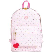 Mochila de Costas Jovem Academie Coracoes Metalizados Rosa - Tilibra