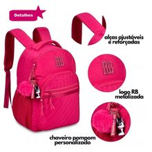Mochila de Costas Oficial Rebecca Bonbon Rosa (RB24515) - Clio