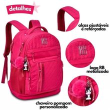 Mochila de Costas Oficial Rebecca Bonbon Rosa (RB24517) - Clio
