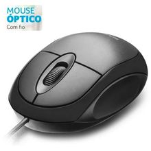 Mouse Com Fio Classic Conexao USB 1200dpi Cabo de 100cm 3 Botoes Preto (MO300) Multilaser