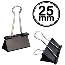 Prendedor de Papel Binder Clip 25mm com 12 Unidades - Cis