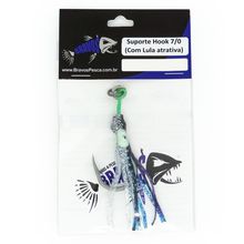 Suporte Hook 7/0 com Lula Atrativa - Pesca Praia e Mar - Bravos