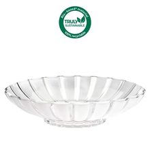 Centro de mesa oval em bio plástico Guzzini Dolcevita 37,5x30,5x9cm pérola
