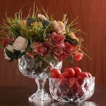 Centro de Mesa Lyor em Cristal com Pé Deli Diamond – 18x18cm