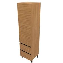 Paneleiro Bartira Cristal com 1 Porta, 2 Gavetões e 4 Prateleiras – 60cm de largura