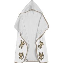 Toalha de Banho Baby Com Capuz Tecebem Estampada com Fralda  Bem Branco