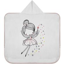 Toalha Baby C/ Capuz Tecebem Estampada Kinder Carlota 70cmx90cm Rosa