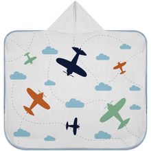 Toalha Baby C/ Capuz Tecebem Estampada Kinder Frederico 70cmx90cm Azul