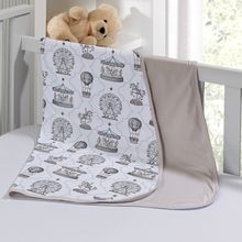 Cueiro Duplo Tecebem Baby Malha 100% Algodão Estampado Jean 80cm x 90cm Trigo