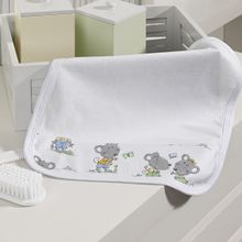 Kit Toalhinha de Boca Com 03 Peças Tecebem Baby Malha 100% Algodão Tom Branco