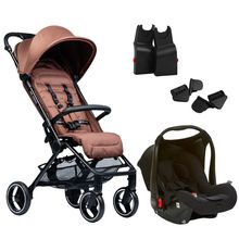 Kit Ping Two Trekking Umbra com Bebê Conforto Risus Black - ABC Design