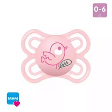 Chupeta Mam Perfect 0 A 6 Meses Passarinho Rosa