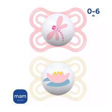 Chupeta Mam Perfect Embalagem Dupla Rosa - 0 a 6 meses