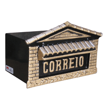 Caixa de Correio Colonial (Sem Suporte) - Ouro - 20x25x12cm
