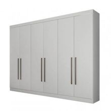 Guarda Roupa Genova 6 Portas Branco MDF - 2.70m x 2.30m - Bianchi
