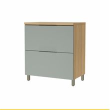 Marquesa Balcão 1P Basc 1G L.0.80 100% Mdf Nature/Verde - Nesher