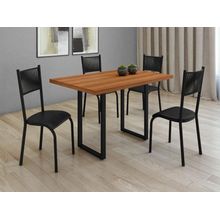 Jg Mariana Nautica 1”-1,15 - Base U 40X40 Trad. Tampo Bp Pto Fosco Preta/ Preto Galaxy= Paonanda