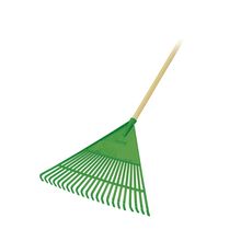 Vassoura Ancinho Plástico com cabo 120cm Trapp