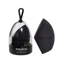 Esponja Maquiagem Ruby Rose Base Contorno Corretivo Chanfrad Cor Preto Tamanho da esponja Grande