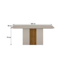 Mesa Doha 1.60 X 0.80 Off/Freijo Decor/Off - Leifer